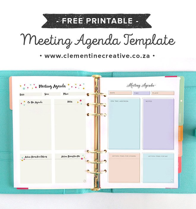 Free Pretty Printable Meeting Agenda Templates
