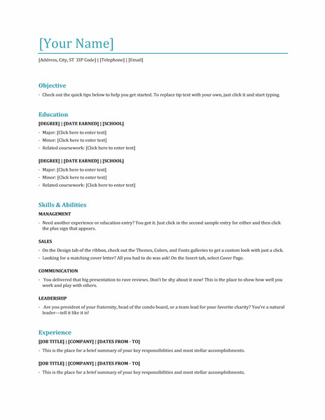 Microsoft fice 365 sample resume templates May 2013