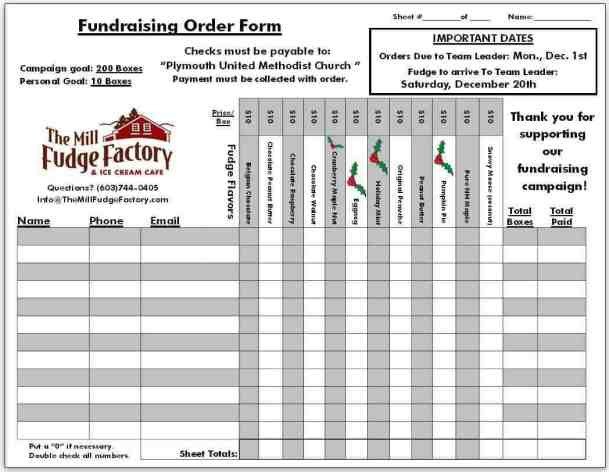 Fundraiser Order Templates Word Excel Samples