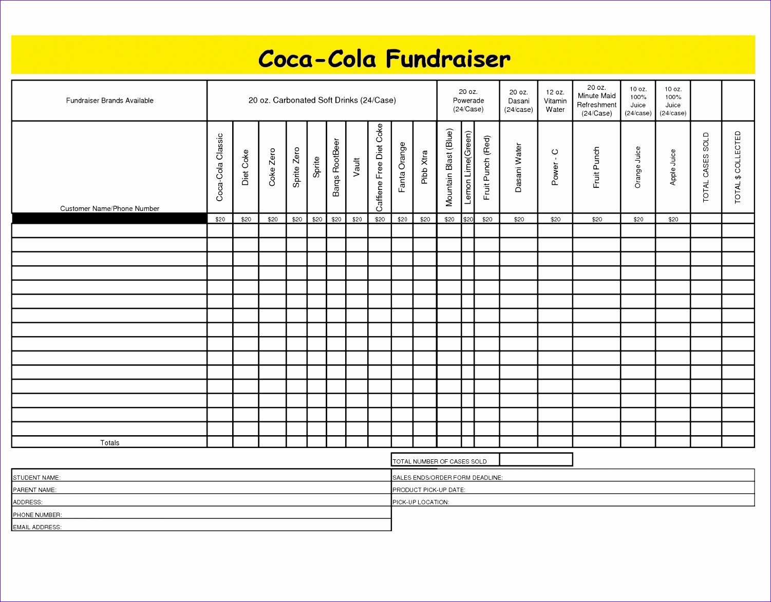 6 Fundraising Template Excel ExcelTemplates ExcelTemplates