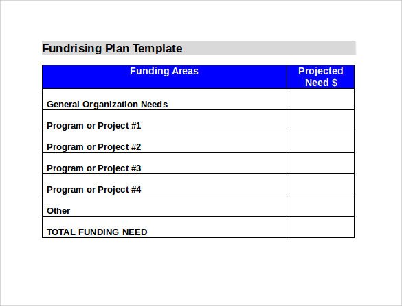 Sample Fundraising Plan 11 Documents in Word PDF