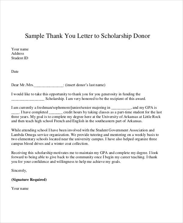 Heartfelt Thank You Letter For Donation Letter