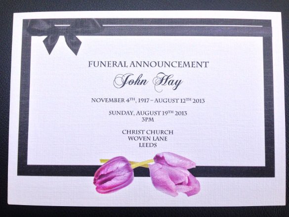 13 Funeral Invitation Templates Free PSD Vector EPS