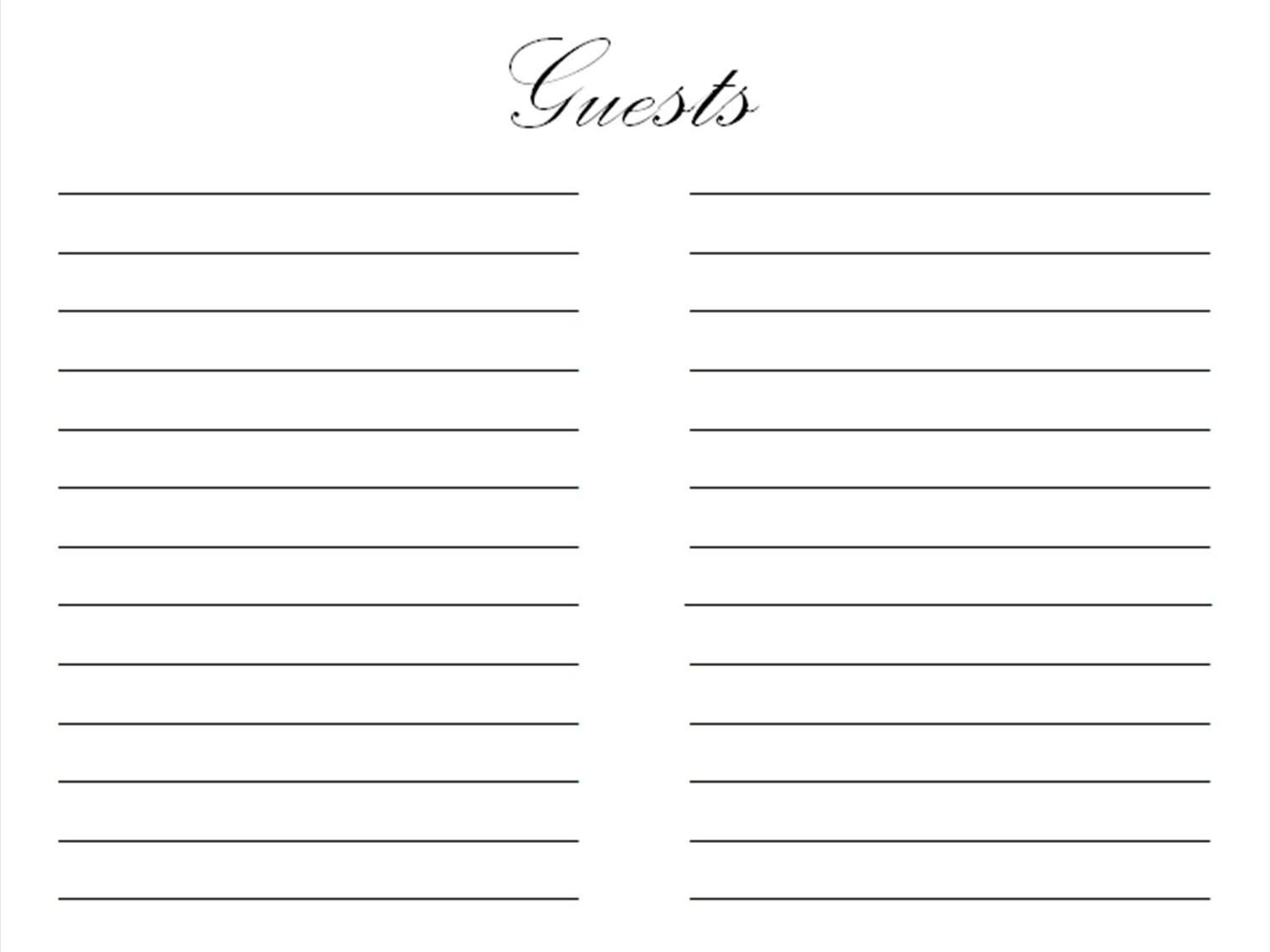 printable funeral guest book pages How Will Printable