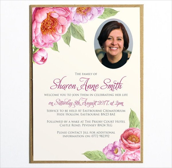 Sample Funeral Invitation Template 11 Documents in Word