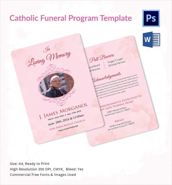 Sample Catholic Funeral Program 12 Documents in PDF
