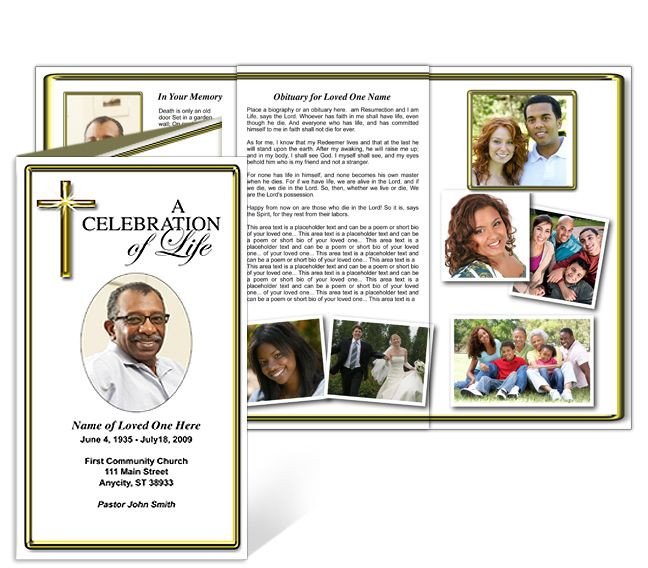 Funeral Brochure Printable Downoad Tri Fold Brochures