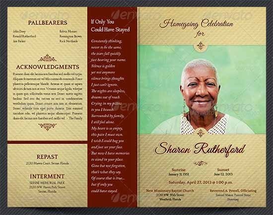 Funeral Program Template 30 Download Free Documents in
