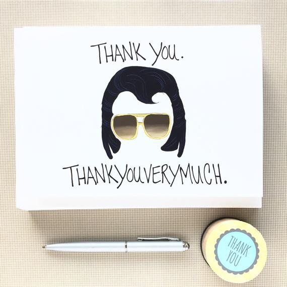 Funny Thank You Notes Set Thank You Note by DebbieDrawsFunny
