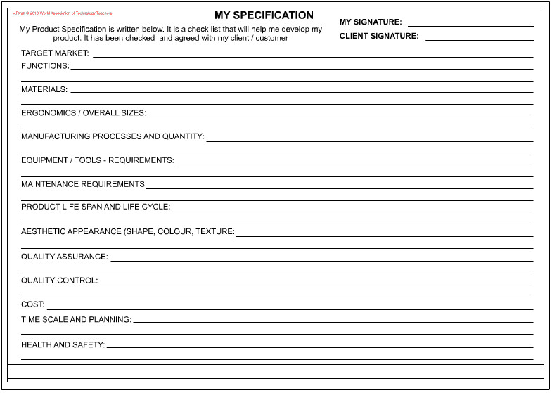5 Free Specification Sheet Templates Word Excel PDF