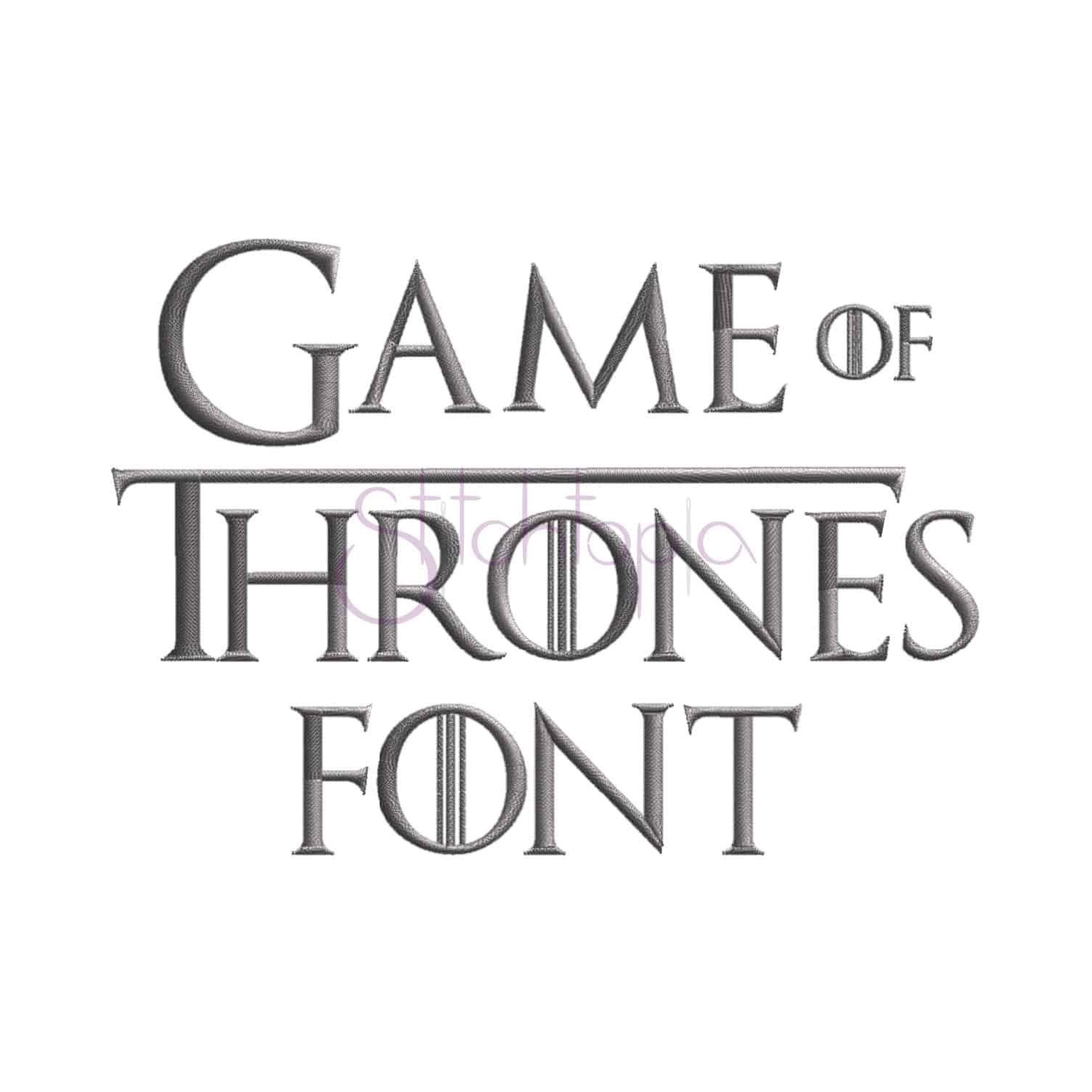 Game of Thrones Embroidery Font 75" 1" 1 5" 2" 2 5