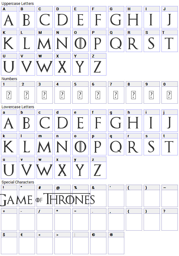 Game of Thrones Font Download Fonts4Free