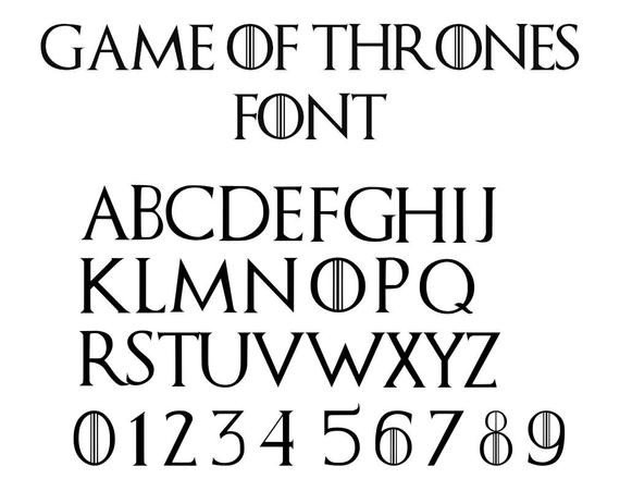 Game of Thrones Font Svg Game of Thrones Alphabet Svg