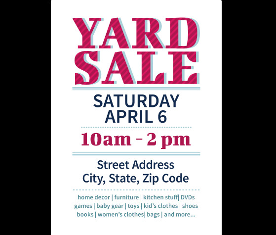Download this Yard Sale Flyer Template and other free