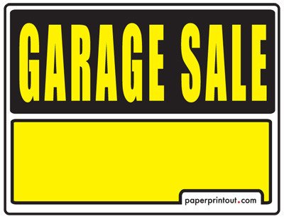Garage Sale Signs Free Printable and Downloadable