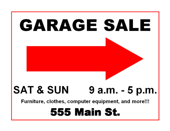 Garage sale signs What not to do and how to drive traffic