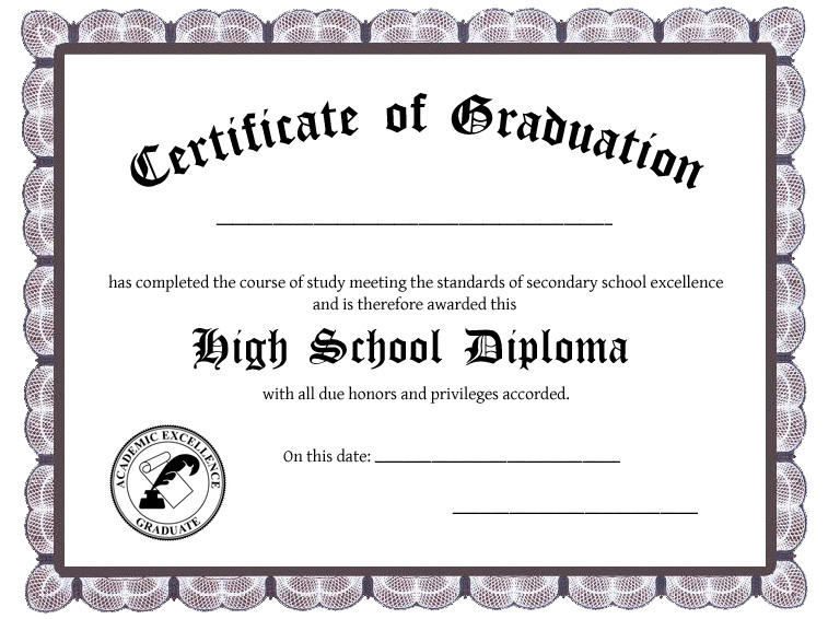 High School Diploma Template
