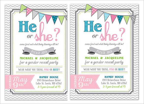 Gender Reveal Invitation Template – 34 Free PSD EPS