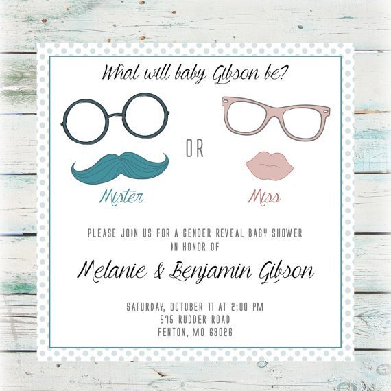15 Adorable Baby Gender Reveal Party Invitations