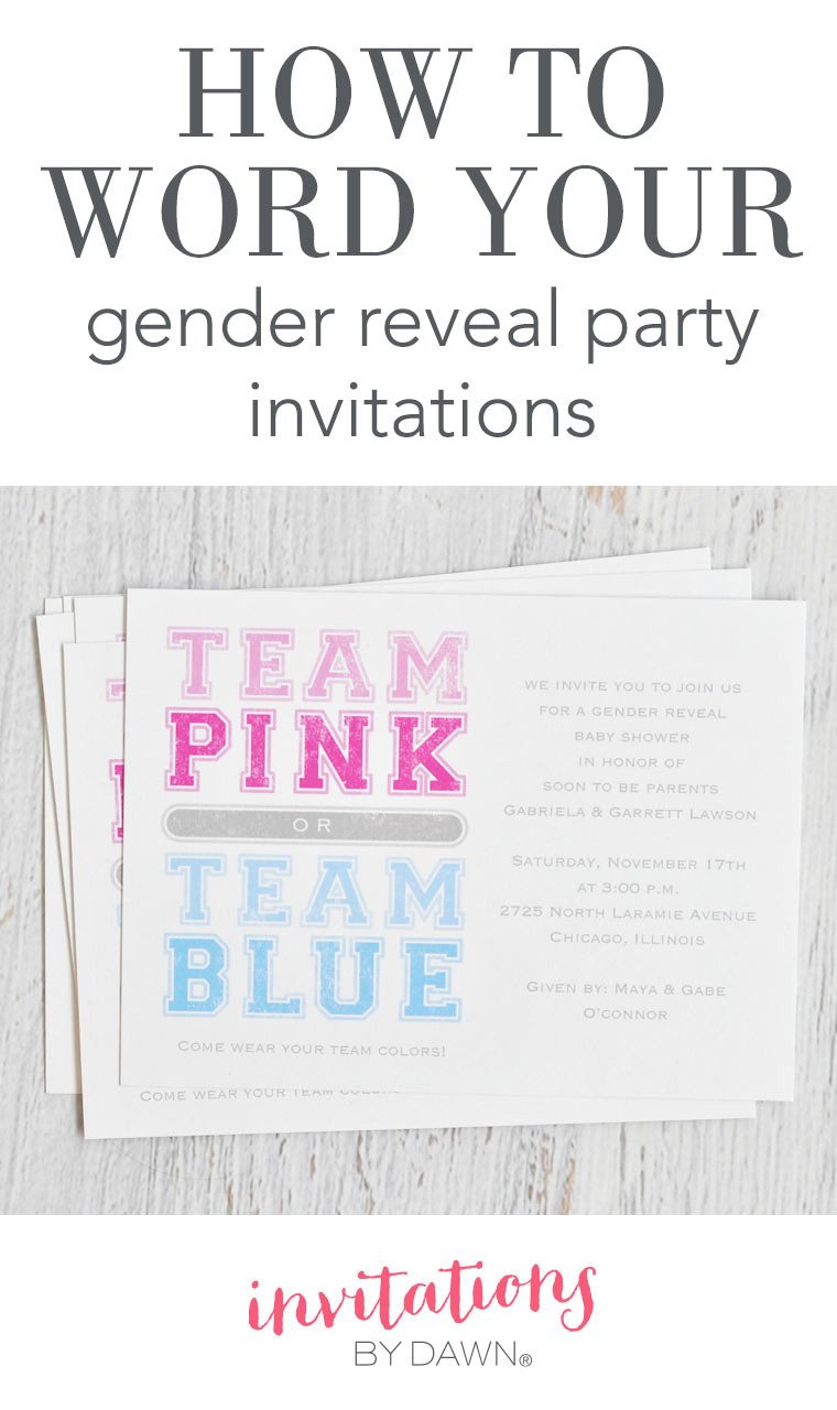 How to Word Gender Reveal Invitations