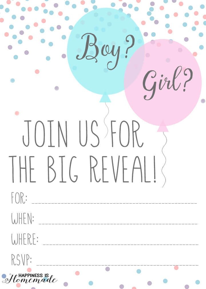 Baby Gender Reveal Party Ideas Happiness is Homemade