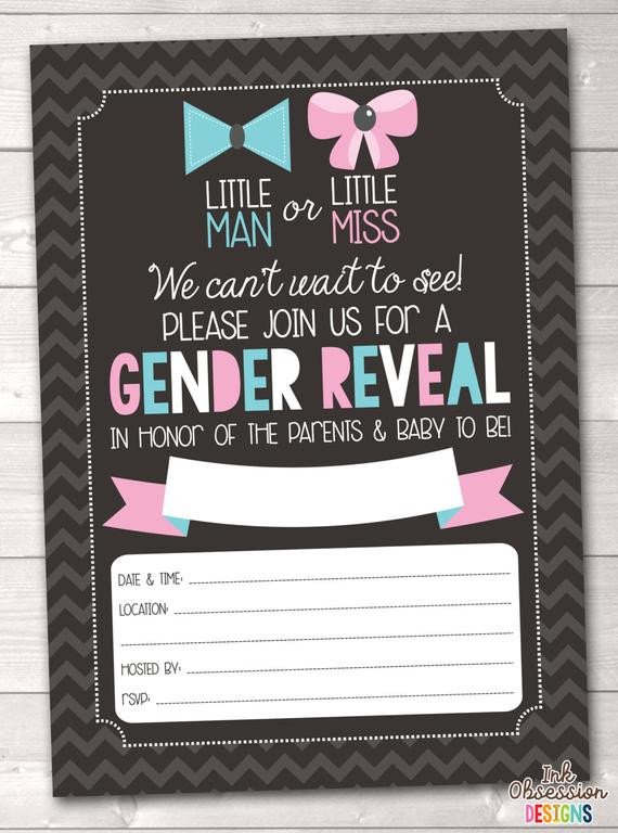 Instant Download Gender Reveal Invitation Printable Party PDF