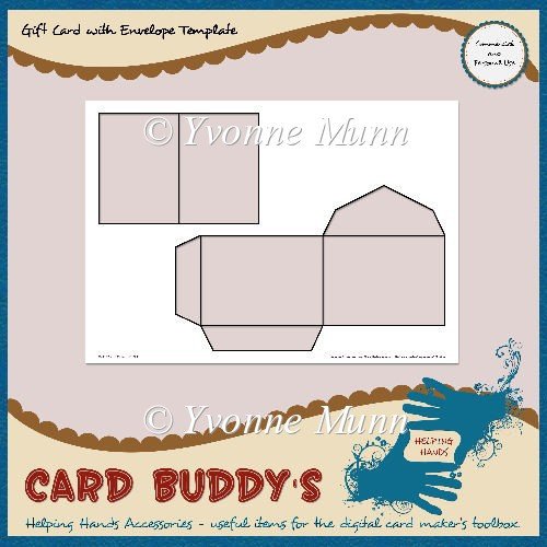 Gift Card with Envelope Template – CU PU £1 80 Instant