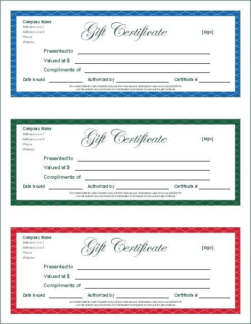 Gift Certificate Template Google Docs