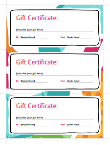 Gift Certificate Template Free Download Create Fill