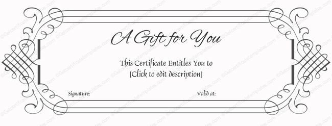 Simple Gift Certificate Template Word t certificate