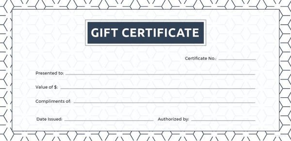 12 Blank Gift Certificate Templates – Free Sample