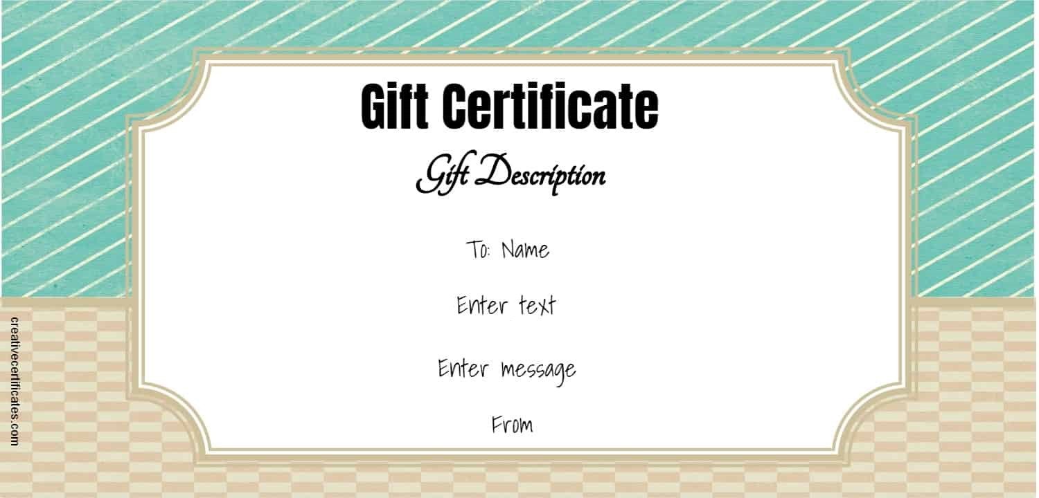Free Gift Certificate Template 50 Designs