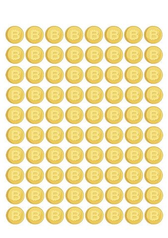 Gold Bitcoins Printable Template