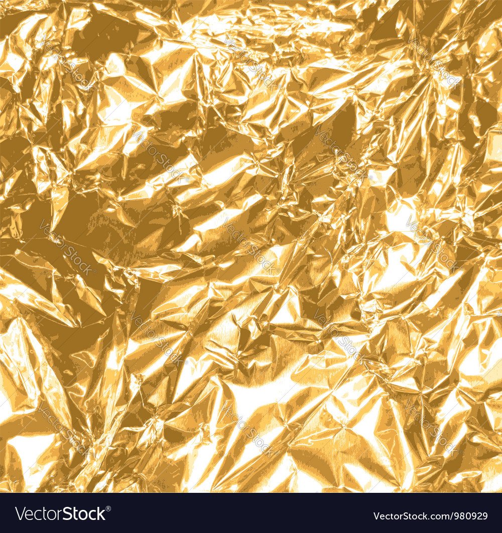 Gold foil texture Royalty Free Vector Image VectorStock