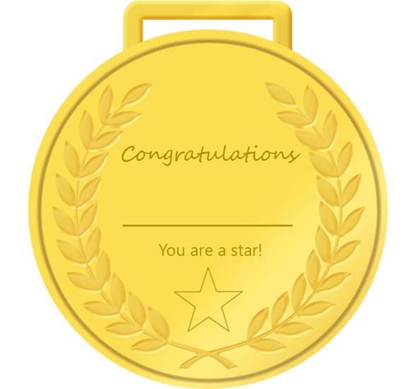 Gold medals You are a star free printable
