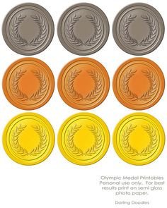Printable Gold Medals