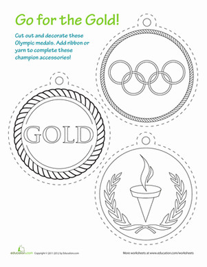Printable Olympic Medals Worksheet