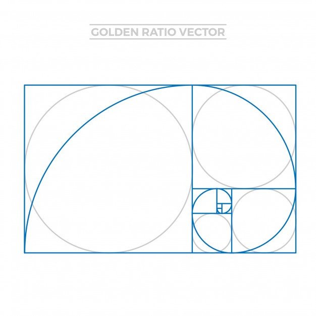 Golden ratio template Vector