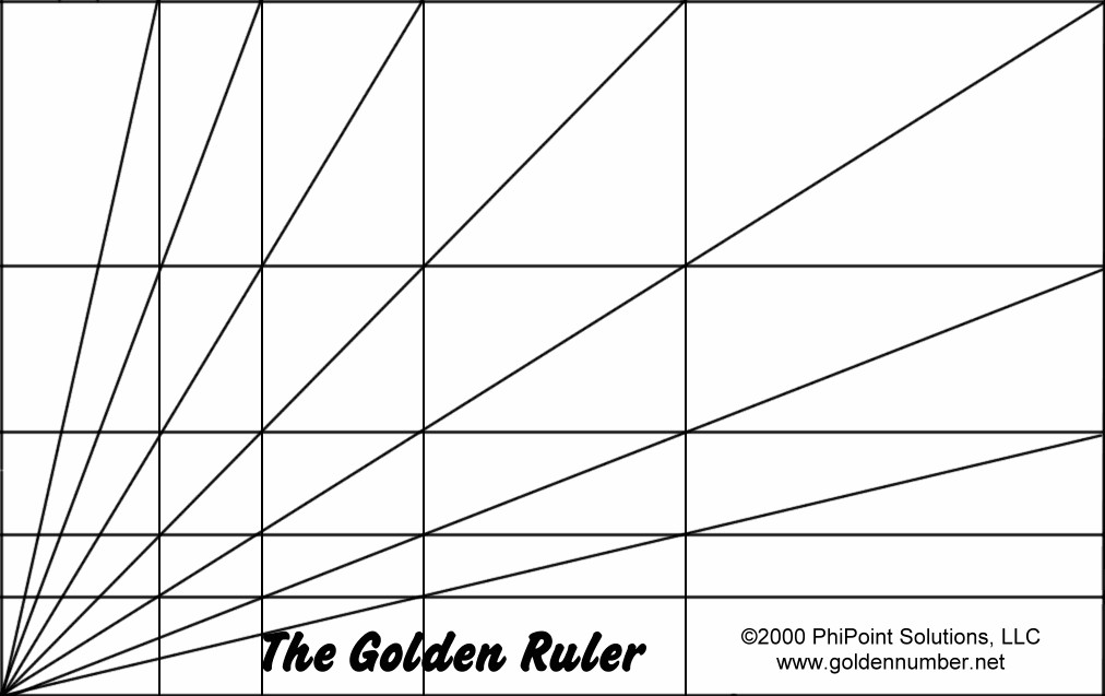 The "Golden Ruler" grid used to find and illustrate phi