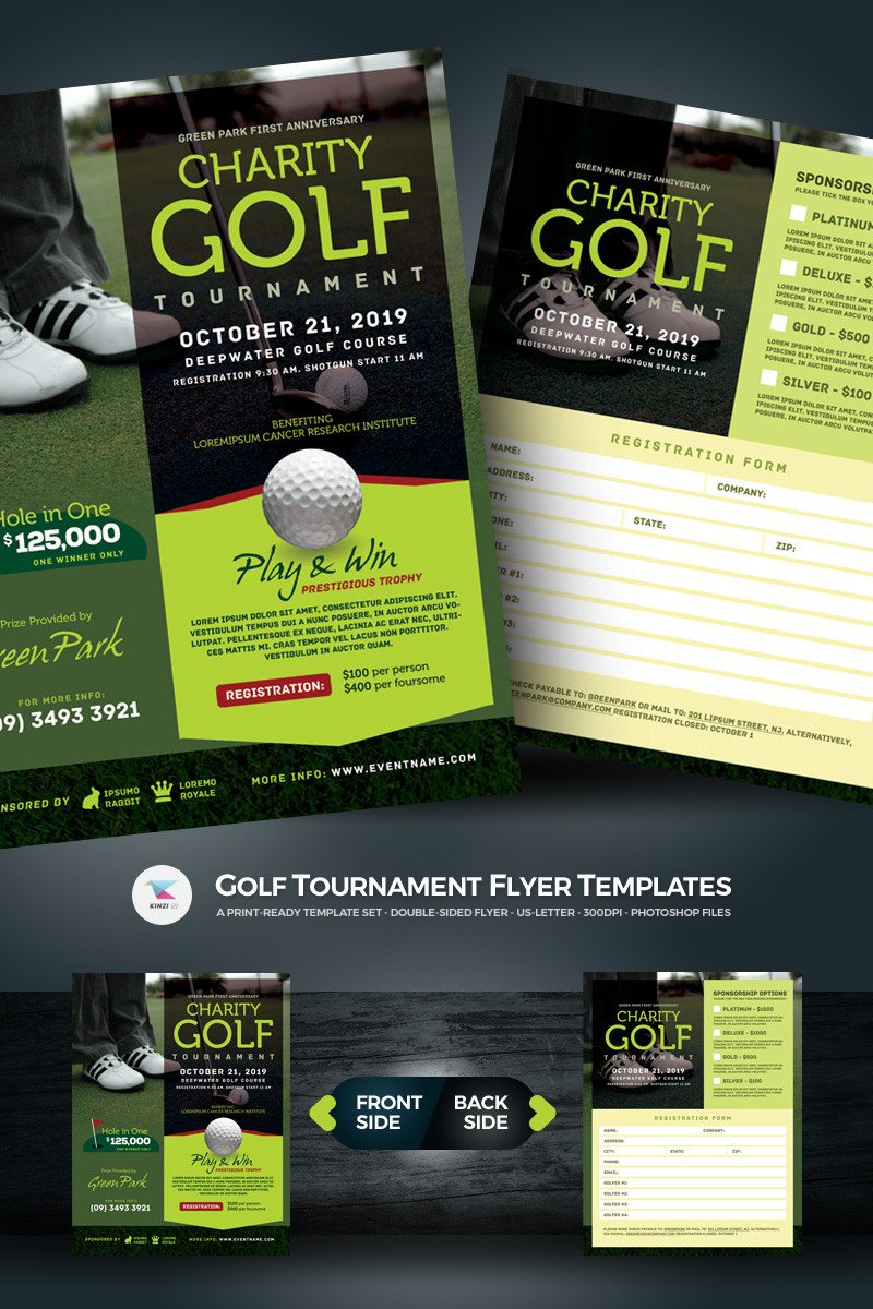 Golf Tournament Flyer PSD Template