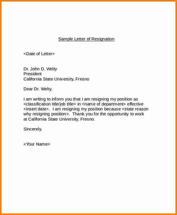 7 resignation letter template google docs