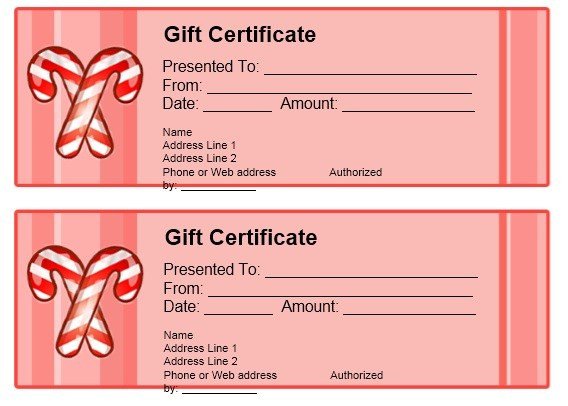 Google Doc Certificate Template Gift Certificate Template Google Docs