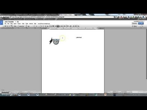 Creating a letterhead template in google docs