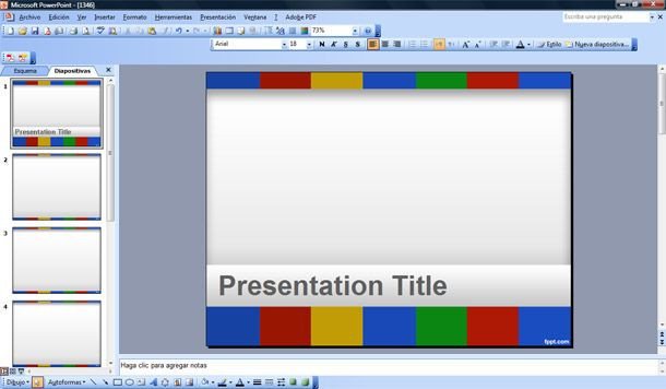 Colors of Google PowerPoint Template