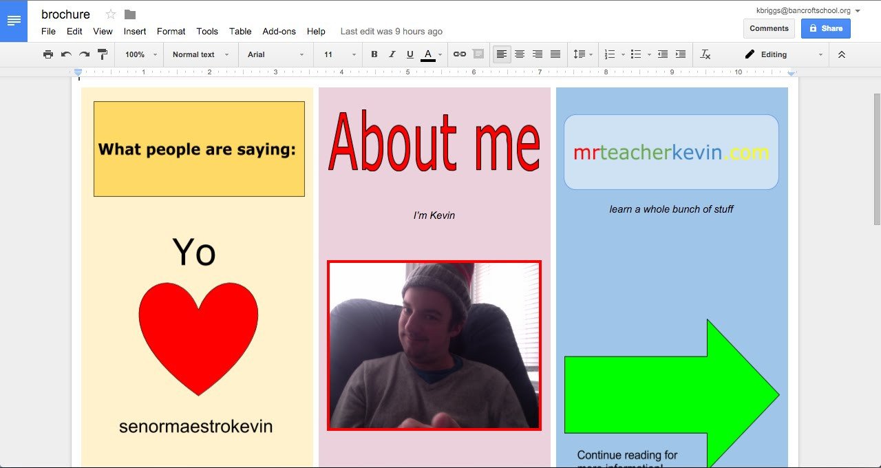 How to make a brochure in Google Docs