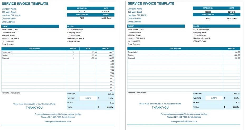 How to create blank invoice templates on Google docs