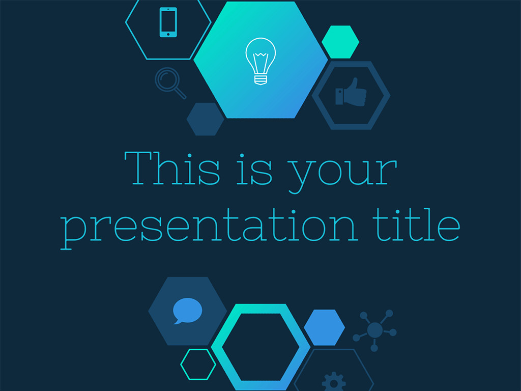 Free dark and techy Powerpoint template or Google Slides theme