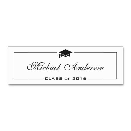 Graduation Name Card Elegant Classic Insert Card