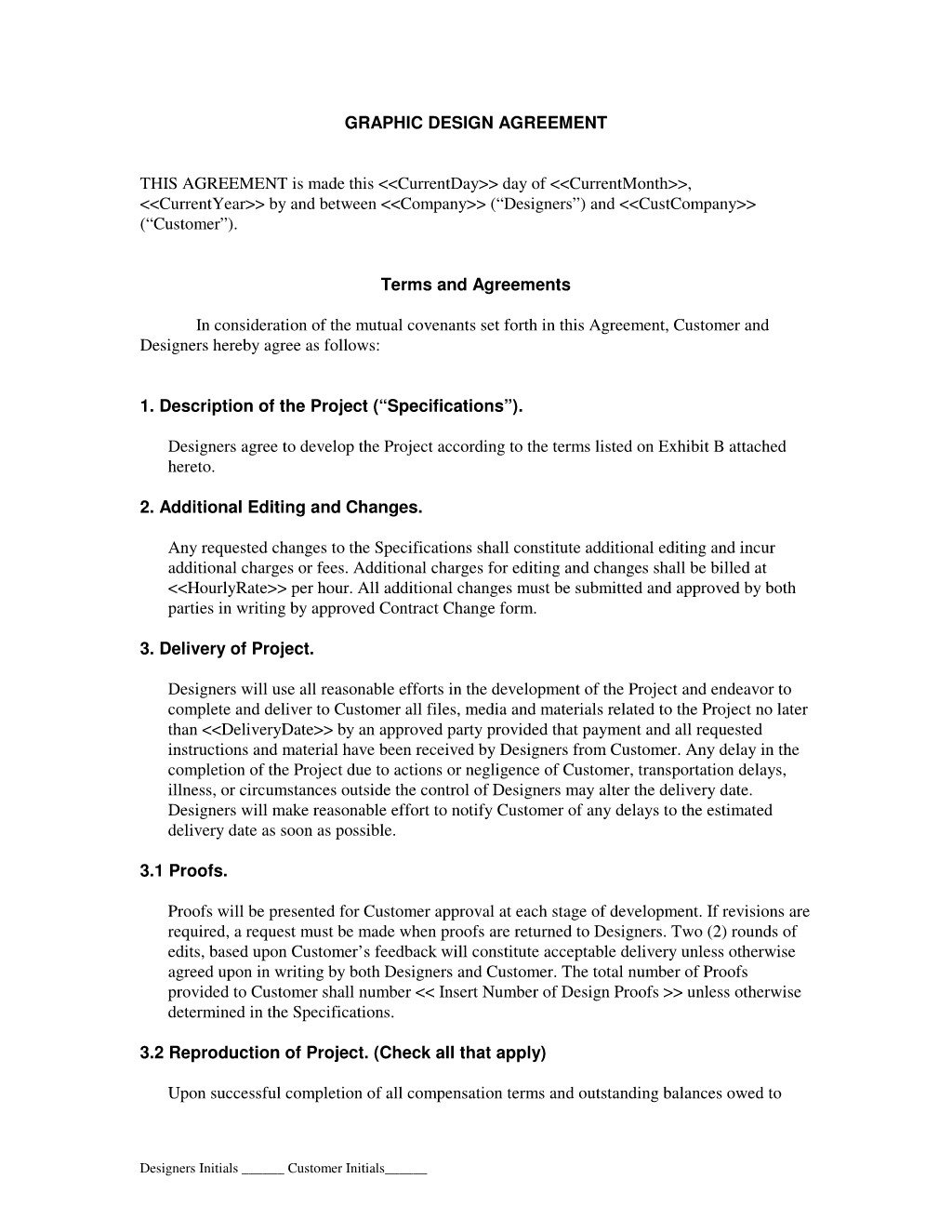 Graphic Design Contract Agreement