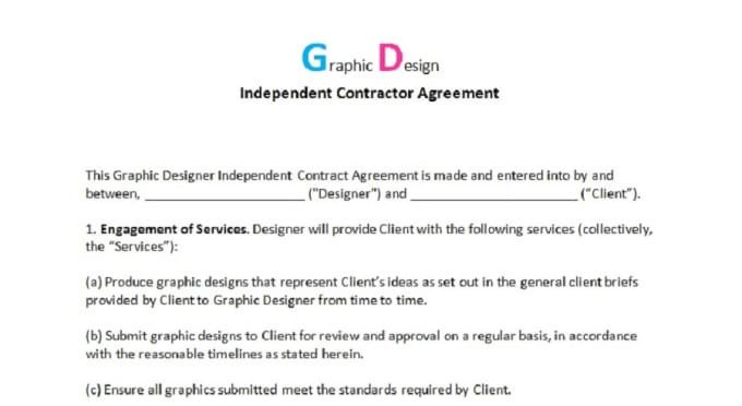 Graphic design contract invoice estimate form by Djkoolaide